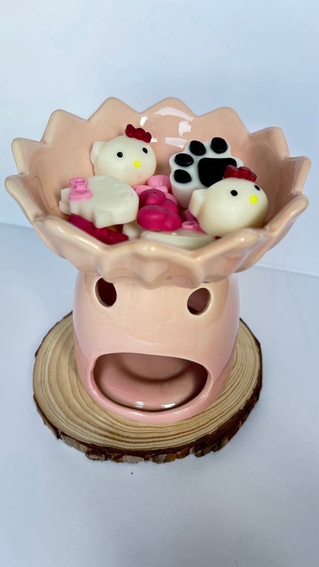 Quemador para wax melts Nenúfar rosa